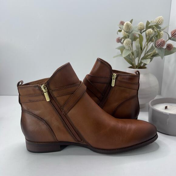 Pikolinos Puertollano W3C Ankle Boots Brown Side Zip Women EU 42/11.5 Tried On - Picture 6 of 8